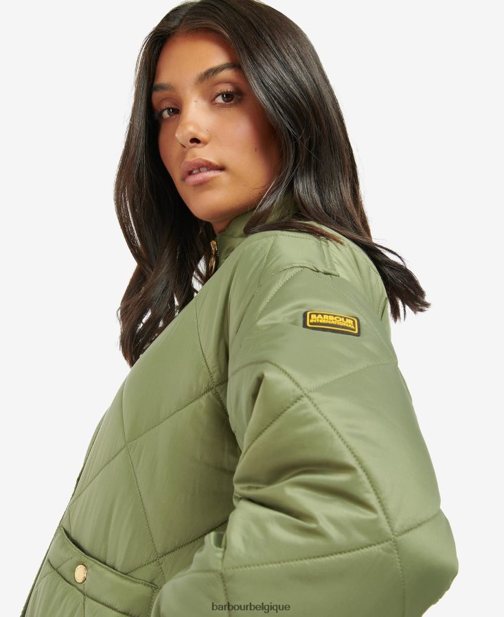 vêtements Barbour veste matelassée falkenberg carreaux vert nuit/vert nuit femmes T2L6ZP1447