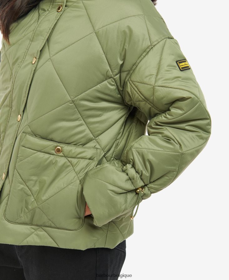 vêtements Barbour veste matelassée falkenberg carreaux vert nuit/vert nuit femmes T2L6ZP1447