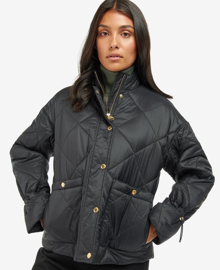 vêtements Barbour veste matelassée falkenberg carreaux vert nuit/vert nuit femmes T2L6ZP1452