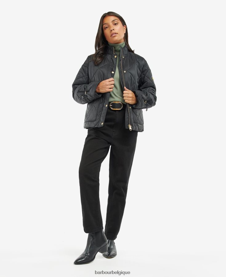 vêtements Barbour veste matelassée falkenberg carreaux vert nuit/vert nuit femmes T2L6ZP1452