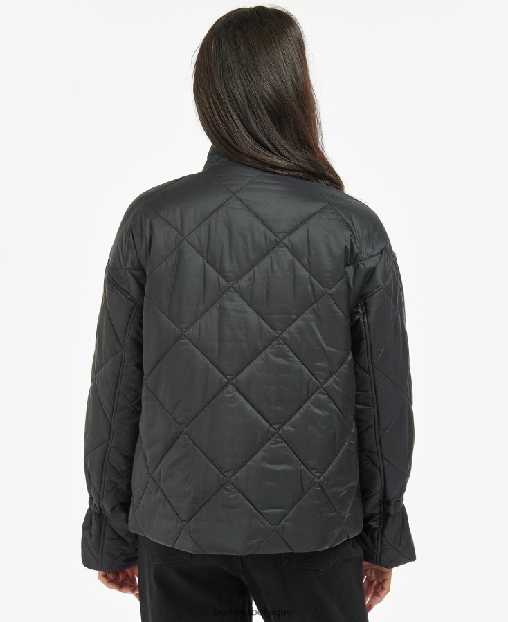 vêtements Barbour veste matelassée falkenberg carreaux vert nuit/vert nuit femmes T2L6ZP1452