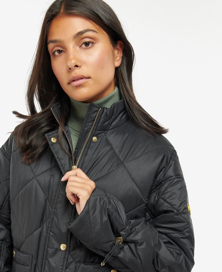 vêtements Barbour veste matelassée falkenberg carreaux vert nuit/vert nuit femmes T2L6ZP1452