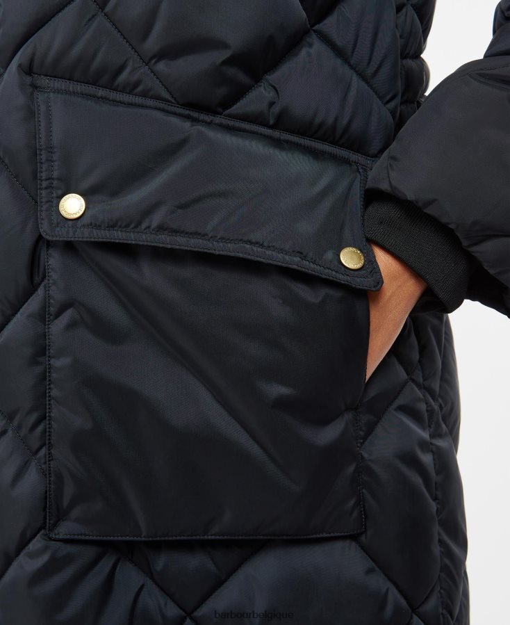 vêtements Barbour veste matelassée gotland noir classique femmes T2L6ZP1440