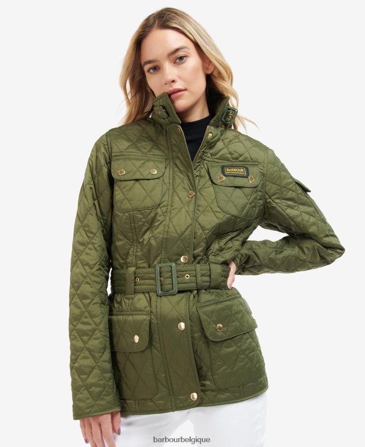 vêtements Barbour veste matelassée internationale vert minuit femmes T2L6ZP1483