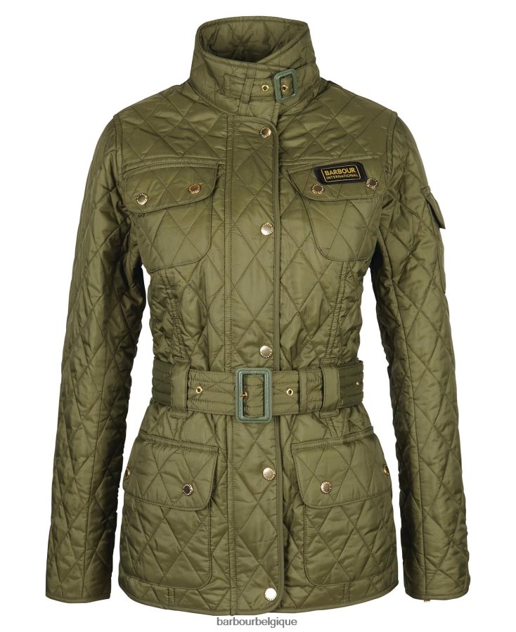 vêtements Barbour veste matelassée internationale vert minuit femmes T2L6ZP1483