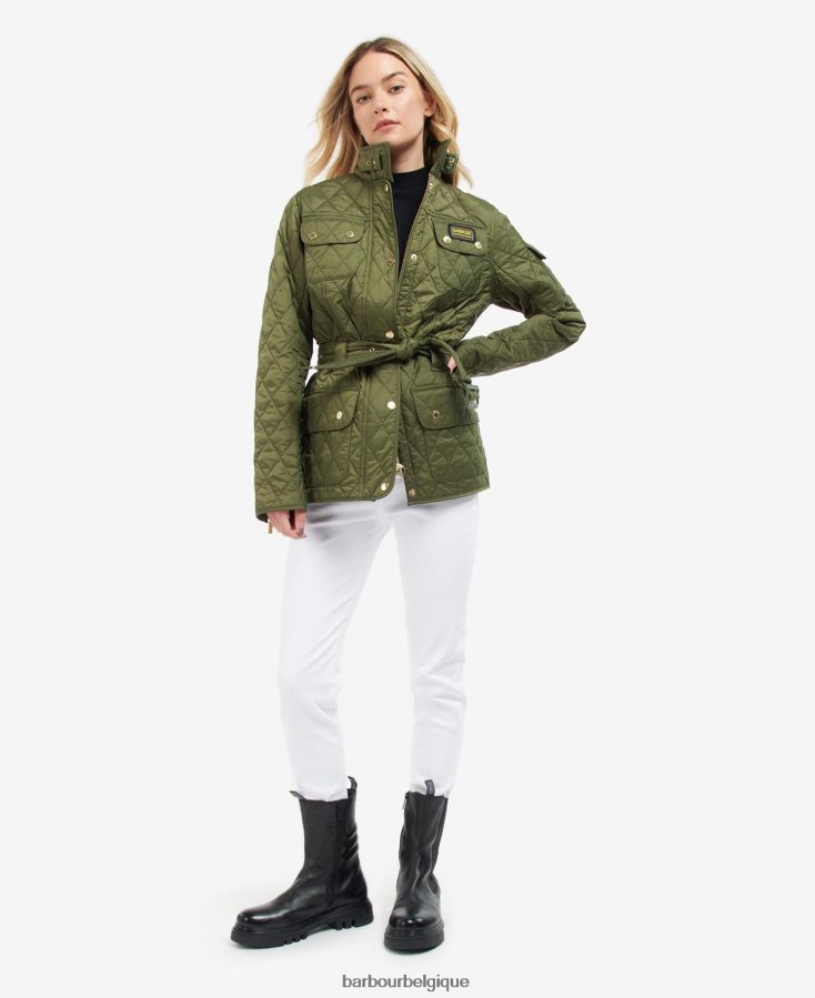 vêtements Barbour veste matelassée internationale vert minuit femmes T2L6ZP1483
