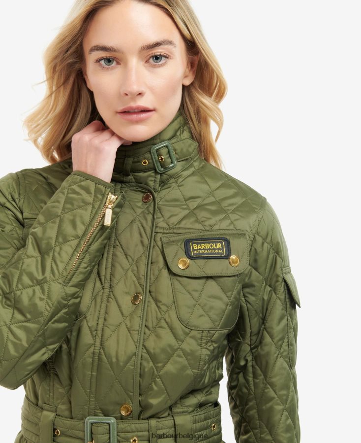 vêtements Barbour veste matelassée internationale vert minuit femmes T2L6ZP1483