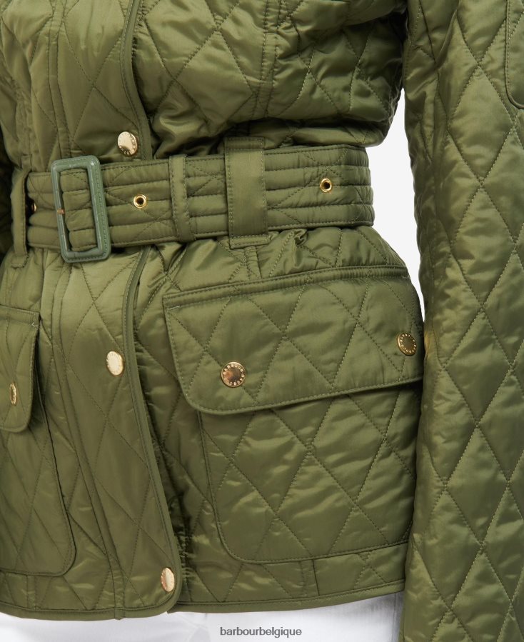 vêtements Barbour veste matelassée internationale vert minuit femmes T2L6ZP1483