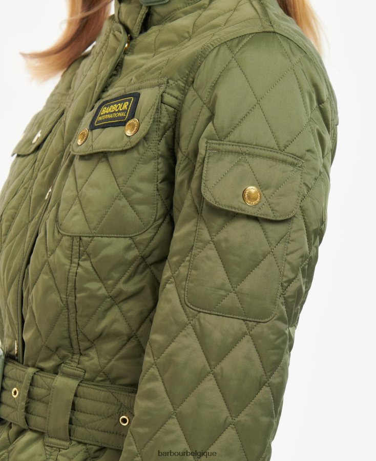 vêtements Barbour veste matelassée internationale vert minuit femmes T2L6ZP1483