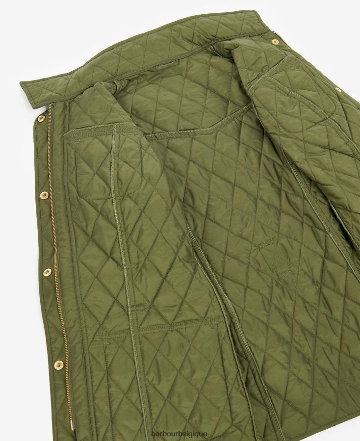 vêtements Barbour veste matelassée internationale vert minuit femmes T2L6ZP1483
