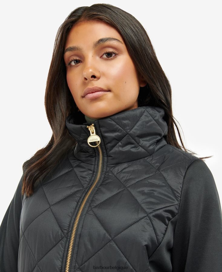 vêtements Barbour veste matelassée jensons vert minuit femmes T2L6ZP1489