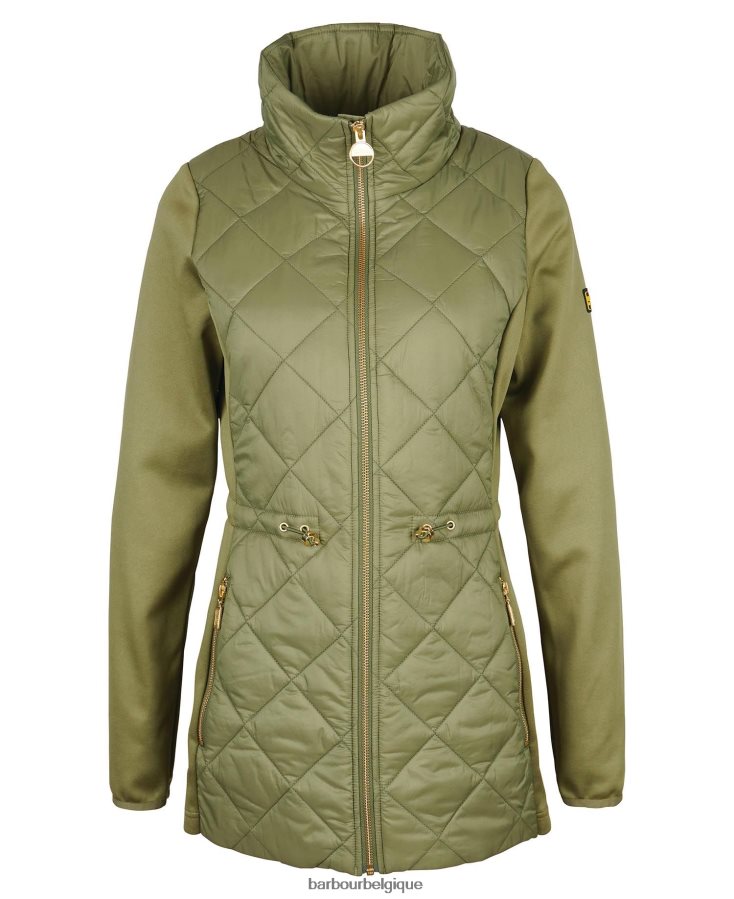 vêtements Barbour veste matelassée jensons vert minuit femmes T2L6ZP1491