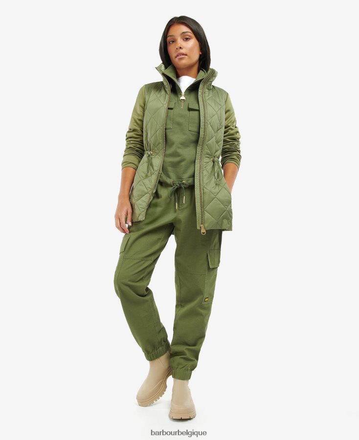 vêtements Barbour veste matelassée jensons vert minuit femmes T2L6ZP1491
