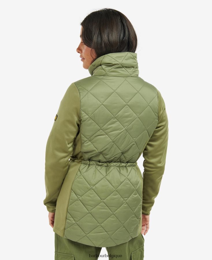 vêtements Barbour veste matelassée jensons vert minuit femmes T2L6ZP1491