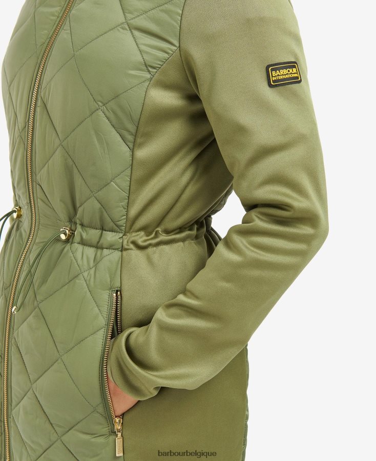 vêtements Barbour veste matelassée jensons vert minuit femmes T2L6ZP1491