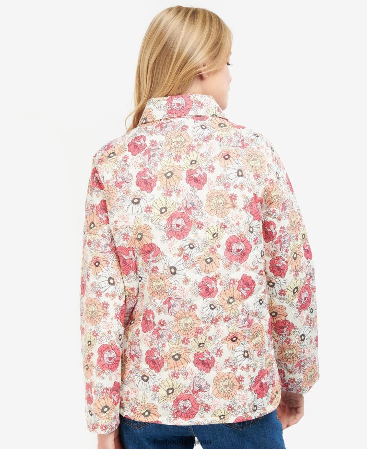 vêtements Barbour veste matelassée leilani imprimée achillée florale rétro/olivier femmes T2L6ZP1479