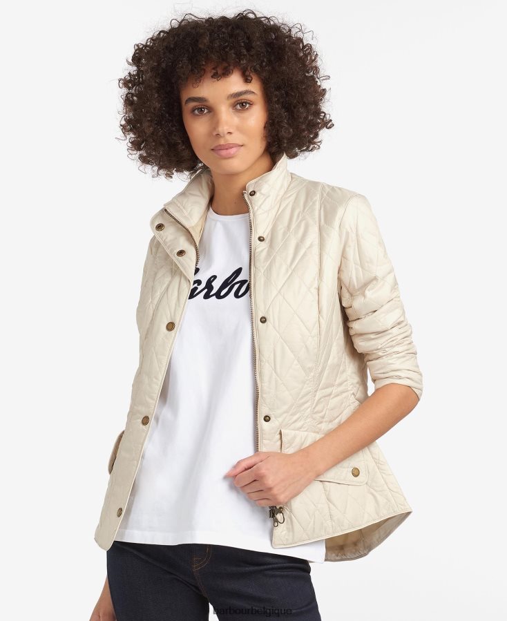 vêtements Barbour veste matelassée poids mouche cavalry Pierre noire femmes T2L6ZP1501