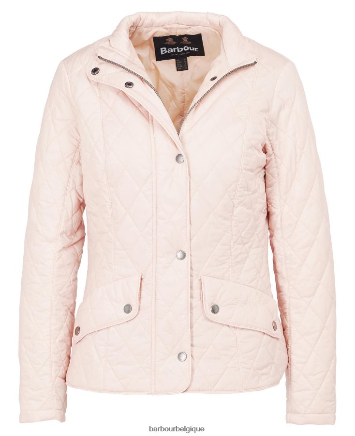 vêtements Barbour veste matelassée poids mouche cavalry poussière de rose femmes T2L6ZP1511