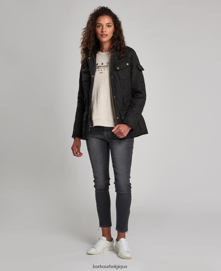 vêtements Barbour veste matelassée polaire tourer international noir femmes T2L6ZP1445