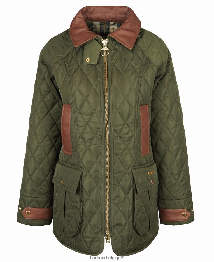 vêtements Barbour veste matelassée premium beadnell olive/antique femmes T2L6ZP1430