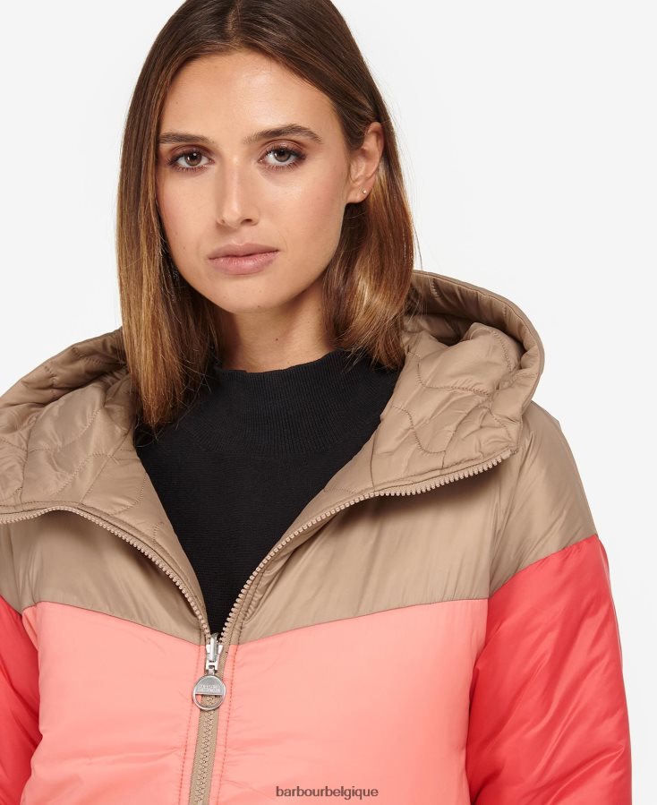 vêtements Barbour veste matelassée réversible fenway portobello/cayenne/bellini femmes T2L6ZP1458