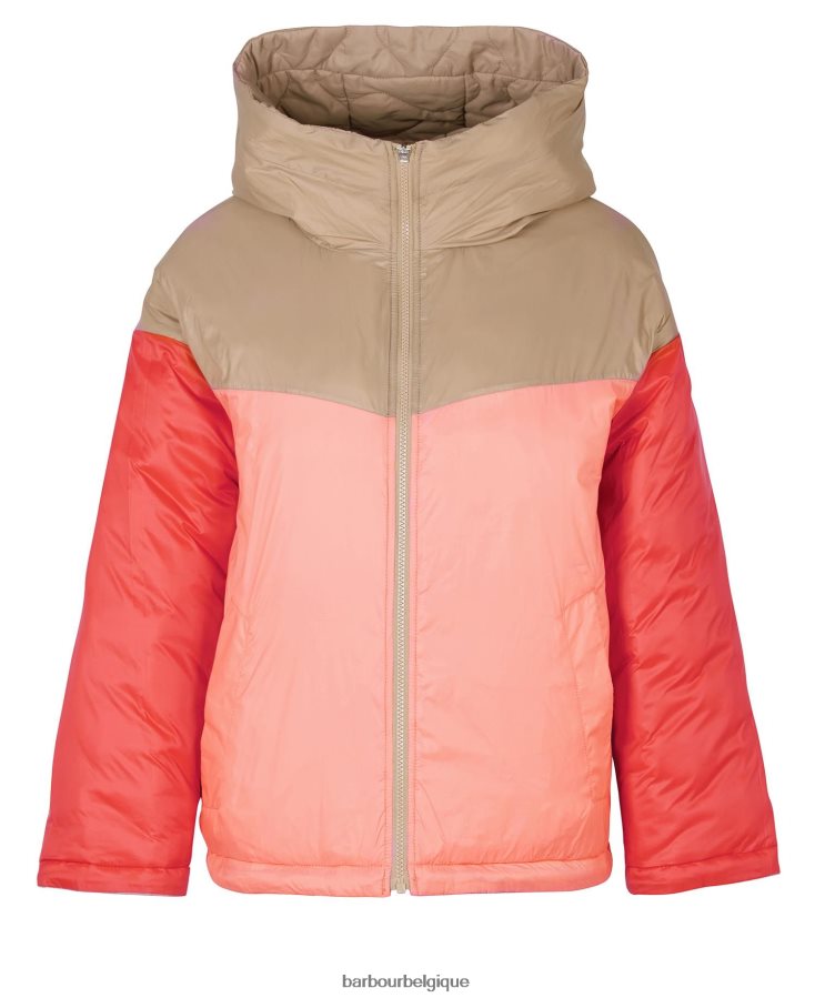 vêtements Barbour veste matelassée réversible fenway portobello/cayenne/bellini femmes T2L6ZP1458