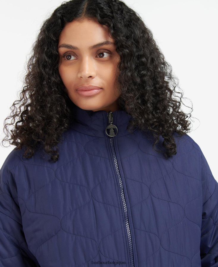 vêtements Barbour veste matelassée réversible imprimée apia encre éternelle/imprimé étourneau trench léger femmes T2L6ZP1431