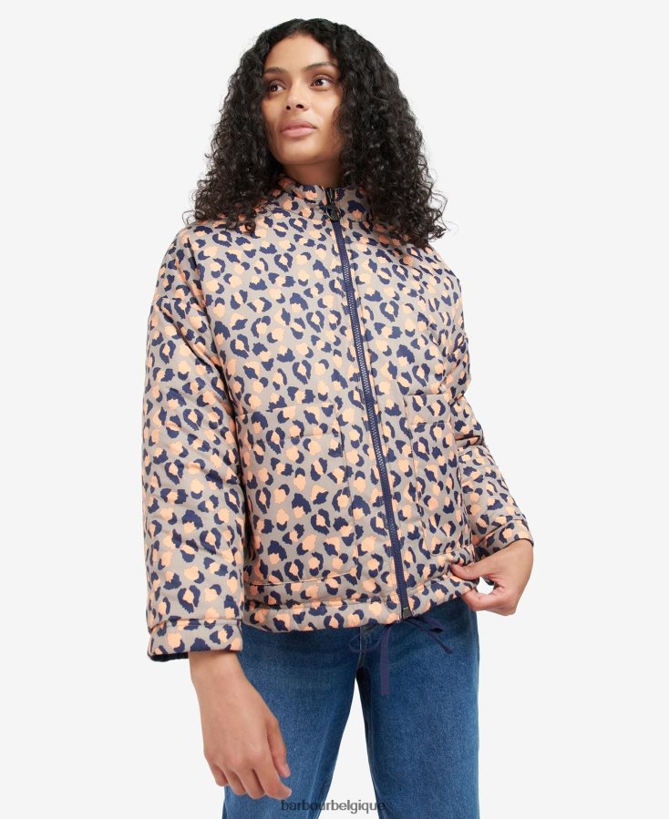 vêtements Barbour veste matelassée réversible imprimée apia encre éternelle/imprimé étourneau trench léger femmes T2L6ZP1431