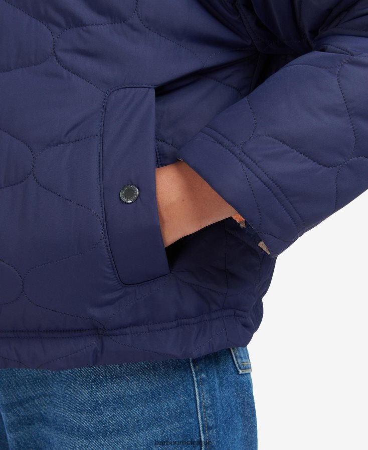 vêtements Barbour veste matelassée réversible imprimée apia encre éternelle/imprimé étourneau trench léger femmes T2L6ZP1431