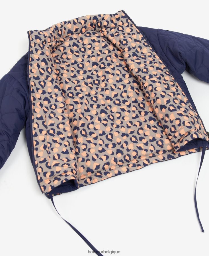 vêtements Barbour veste matelassée réversible imprimée apia encre éternelle/imprimé étourneau trench léger femmes T2L6ZP1431