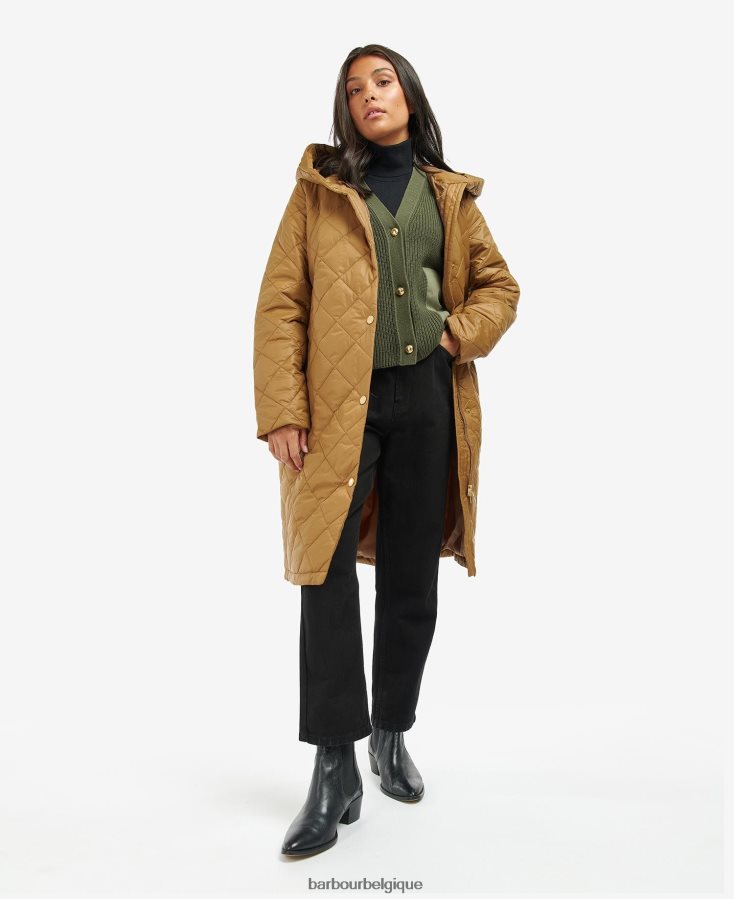 vêtements Barbour veste matelassée rockhampton cendre brûlée femmes T2L6ZP1466