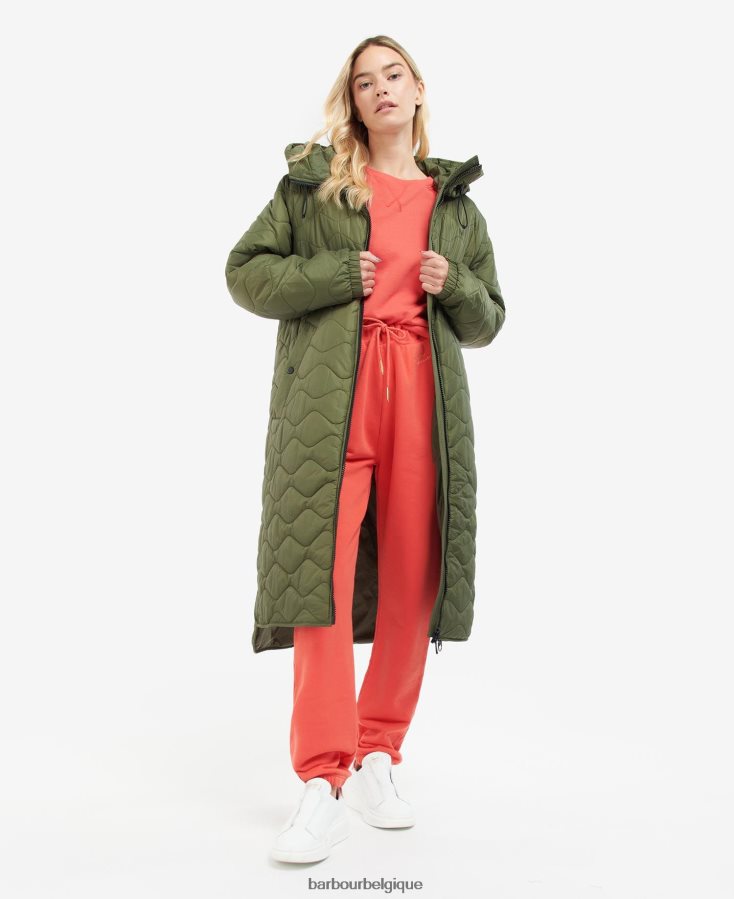 vêtements Barbour veste matelassée roland vert palmier femmes T2L6ZP1449