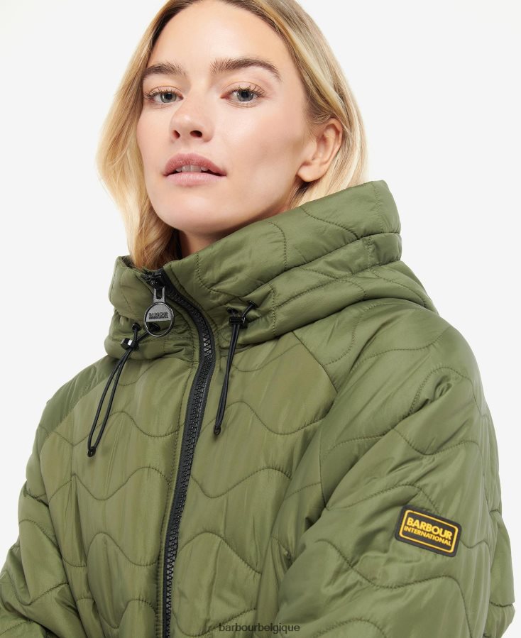 vêtements Barbour veste matelassée roland vert palmier femmes T2L6ZP1449