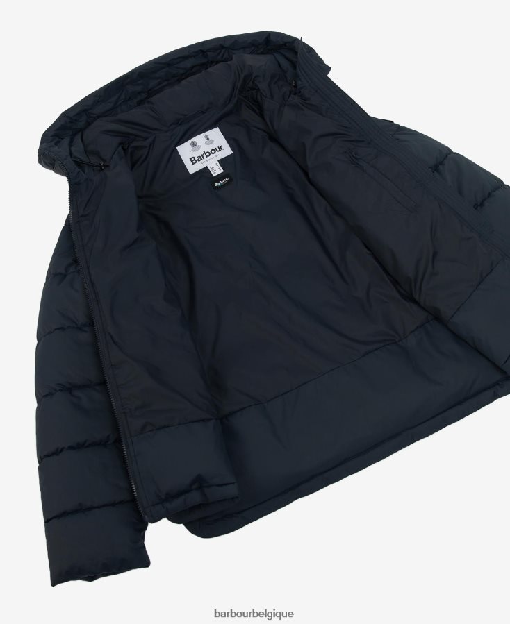 vêtements Barbour veste matelassée saunton bleu marine foncé femmes T2L6ZP1446