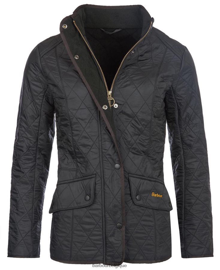 vêtements Barbour veste polaire matelassée de cavalerie noir femmes T2L6ZP1405