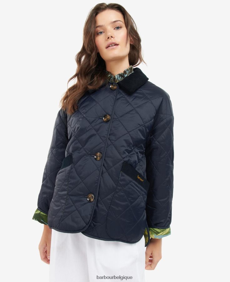 vêtements Barbour x House of Hackney veste matelassée réversible gransden marine foncé/limérence/ciel femmes T2L6ZP1432