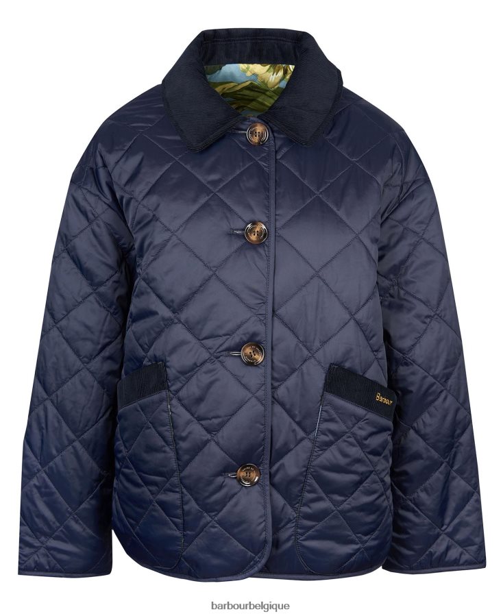 vêtements Barbour x House of Hackney veste matelassée réversible gransden marine foncé/limérence/ciel femmes T2L6ZP1432