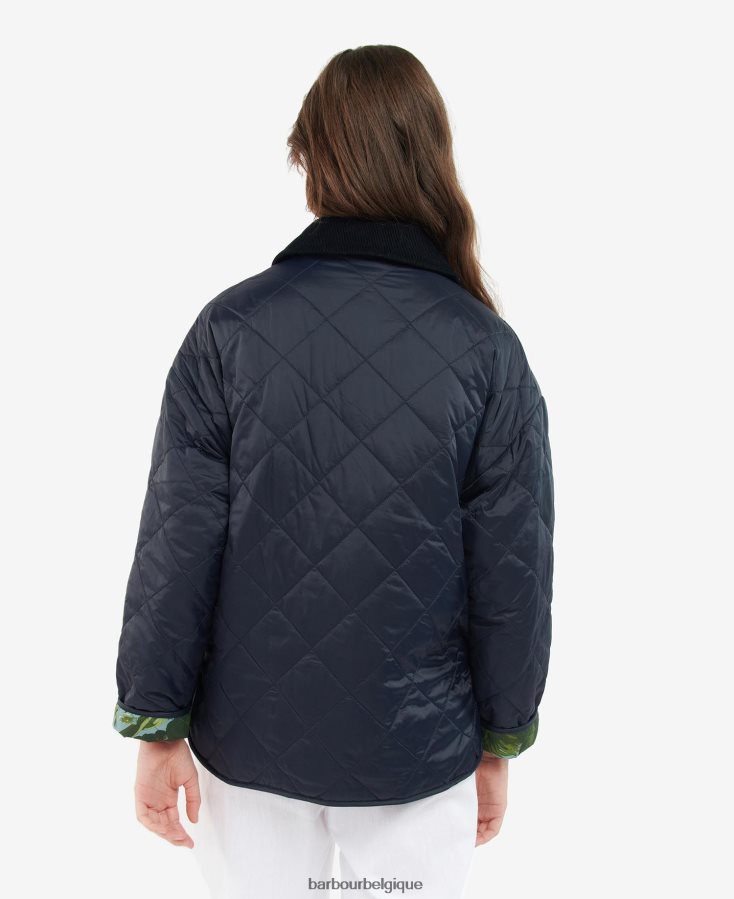 vêtements Barbour x House of Hackney veste matelassée réversible gransden marine foncé/limérence/ciel femmes T2L6ZP1432