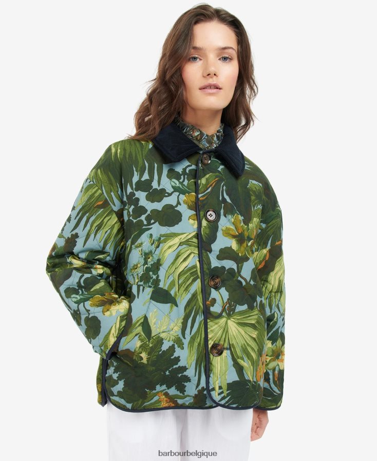 vêtements Barbour x House of Hackney veste matelassée réversible gransden marine foncé/limérence/ciel femmes T2L6ZP1432