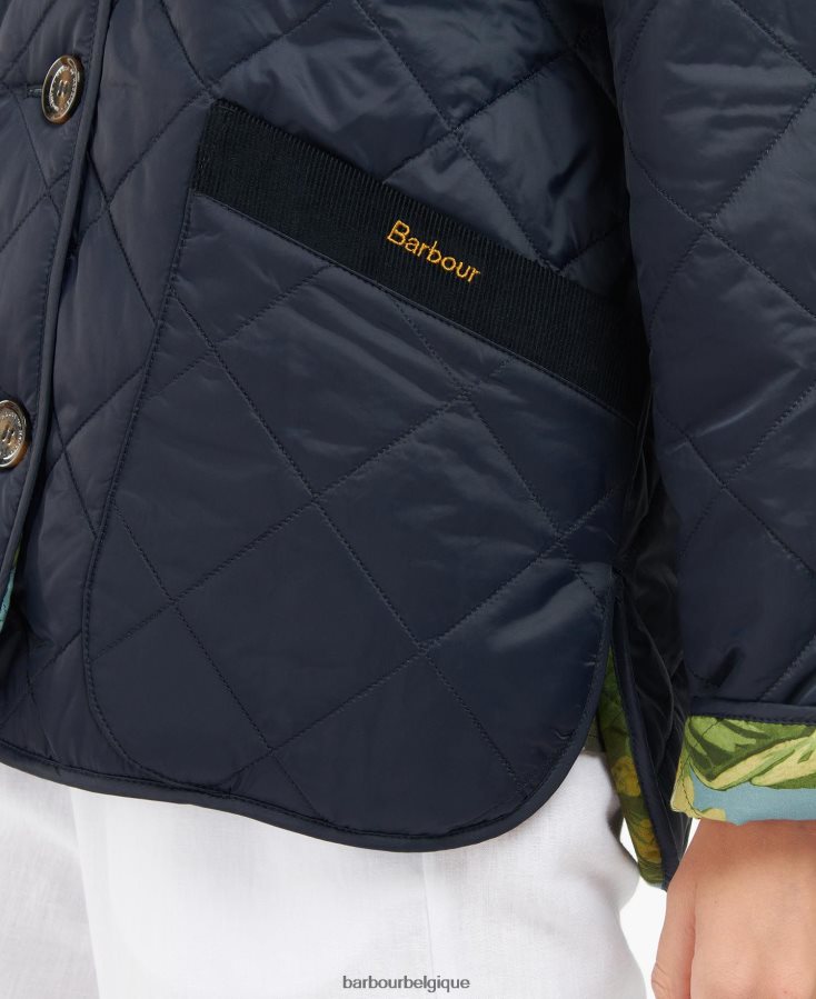 vêtements Barbour x House of Hackney veste matelassée réversible gransden marine foncé/limérence/ciel femmes T2L6ZP1432
