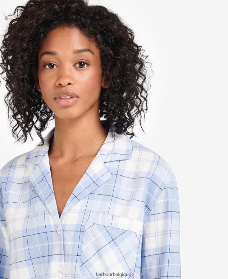 vêtements Barbour chemise de nuit etta tartan rose femmes T2L6ZP2040