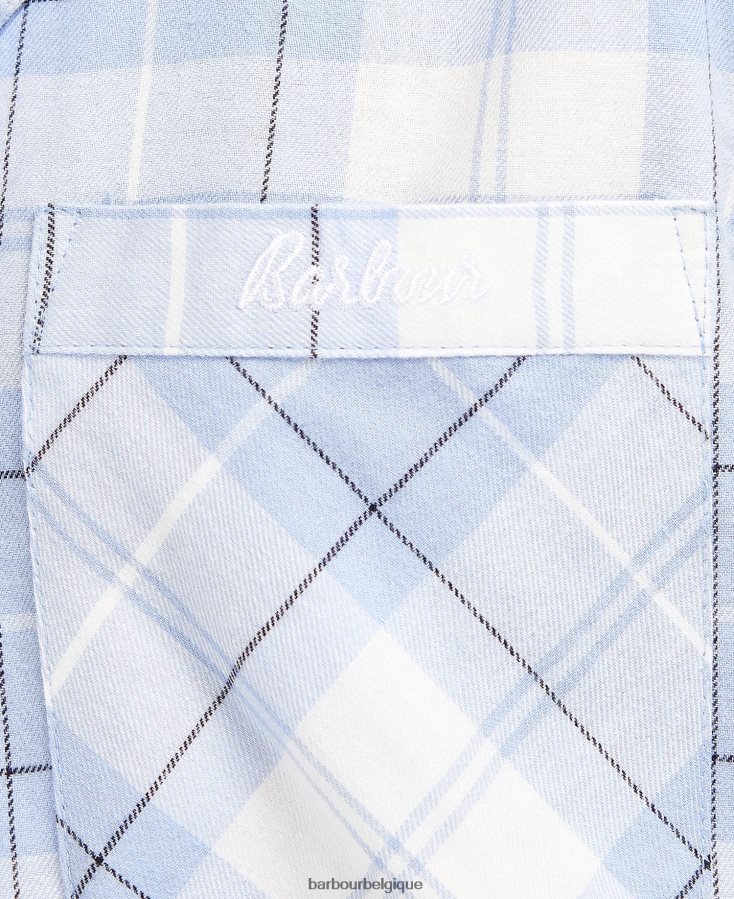 vêtements Barbour chemise de nuit etta tartan rose femmes T2L6ZP2040