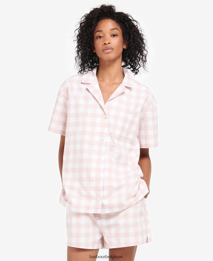vêtements Barbour ensemble pyjama vichy etta vichy rose clair femmes T2L6ZP2035