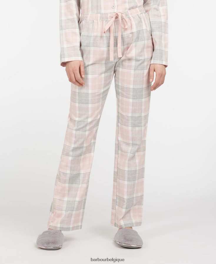 vêtements Barbour pantalon de pyjama nancy tartan rose femmes T2L6ZP2036
