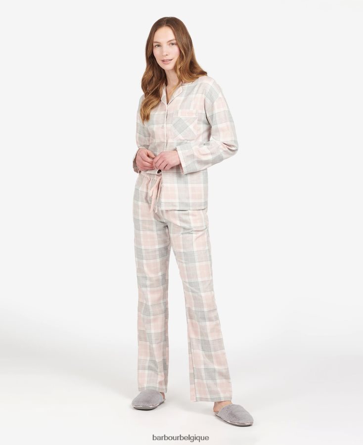 vêtements Barbour pantalon de pyjama nancy tartan rose femmes T2L6ZP2036