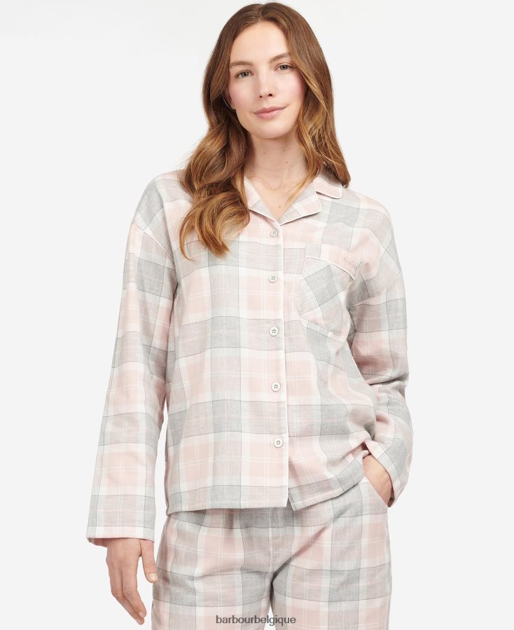 vêtements Barbour schlafanzug-set ellery tartan rose femmes T2L6ZP2038