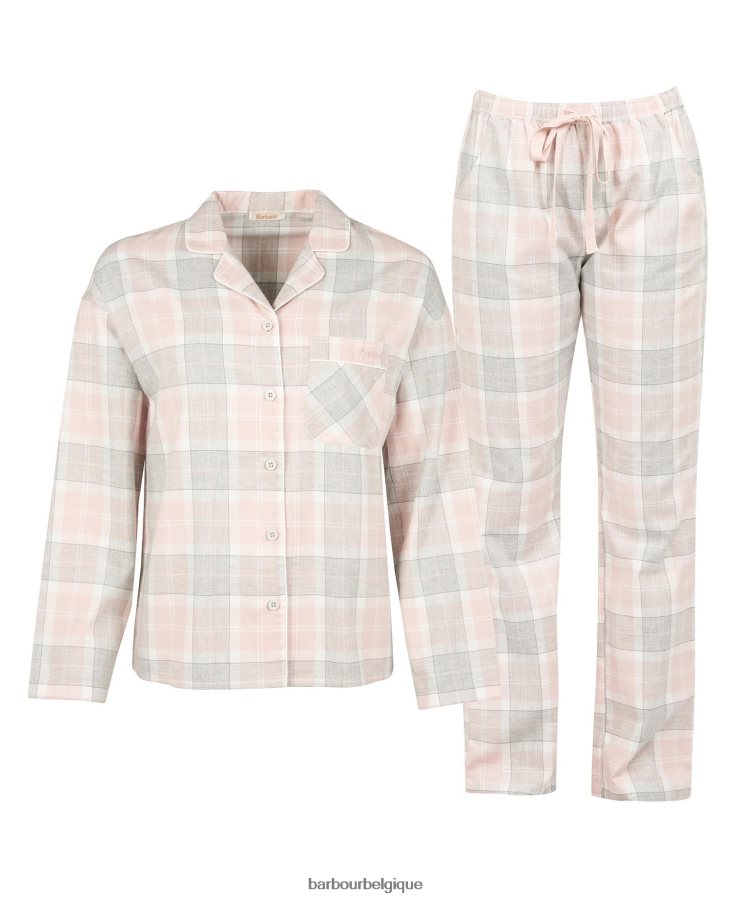 vêtements Barbour schlafanzug-set ellery tartan rose femmes T2L6ZP2038