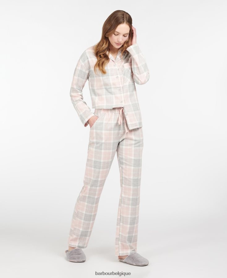 vêtements Barbour schlafanzug-set ellery tartan rose femmes T2L6ZP2038