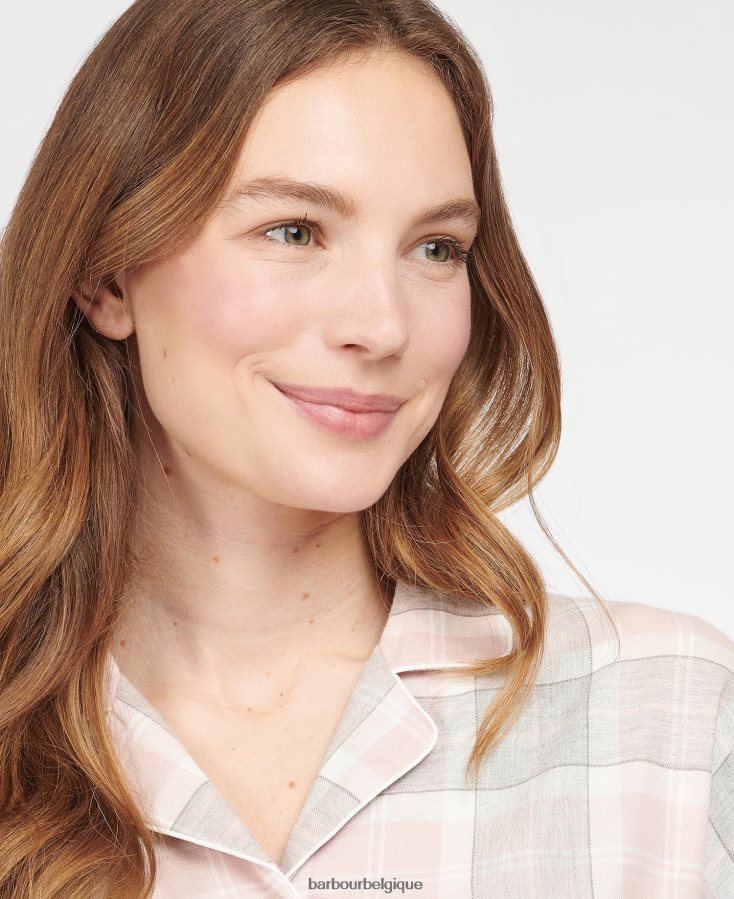 vêtements Barbour schlafanzug-set ellery tartan rose femmes T2L6ZP2038