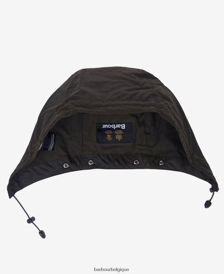 accessoires Barbour capuche unie en coton ciré noir Hommes T2L6ZP2332